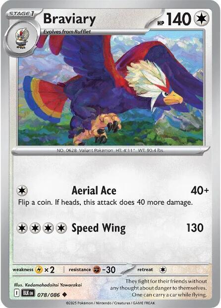 Braviary - 078/086 - SV: Black Bolt (BLK) - Normal - Pokemon TCG Card