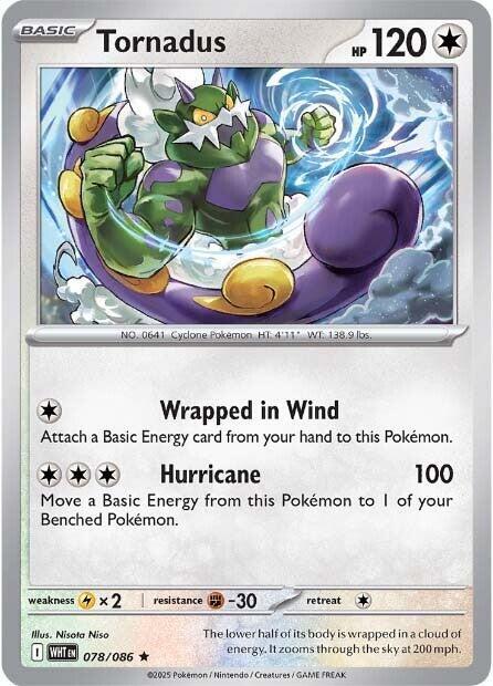 Tornadus - 078/086 - SV: White Flare (WHT) - Holofoil - Pokemon TCG Card