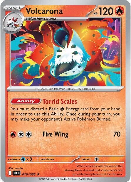 Volcarona - 016/086 - SV: Black Bolt (BLK) - Holofoil - Pokemon TCG Card