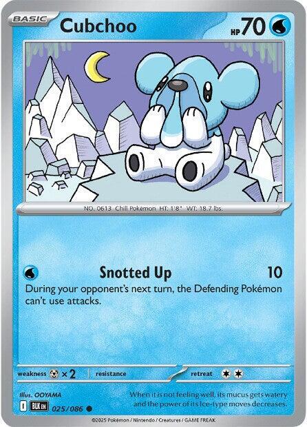 Cubchoo - 025/086 - SV: Black Bolt (BLK) - Normal - Pokemon TCG Card