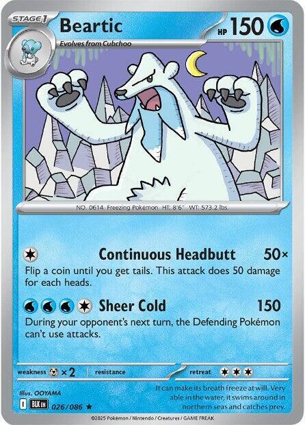 Beartic - 026/086 - SV: Black Bolt (BLK) - Holofoil - Pokemon TCG Card
