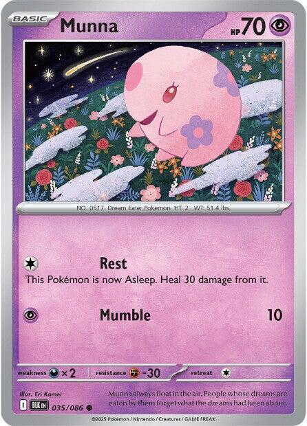 Munna - 035/086 - SV: Black Bolt (BLK) - Normal - Pokemon TCG Card