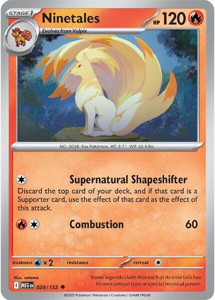 Ninetales - 020/132 - ME01: Mega Evolution (MEG) - Normal - Pokemon TCG Card