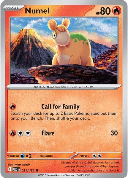 Numel - 021/132 - ME01: Mega Evolution (MEG) - Normal - Pokemon TCG Card