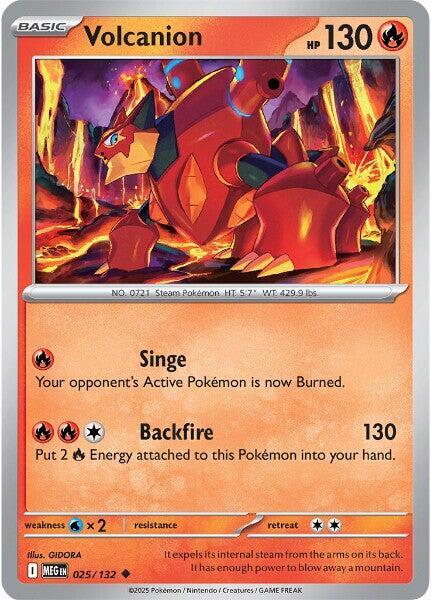 Volcanion - 025/132 - ME01: Mega Evolution (MEG) - Normal - Pokemon TCG Card