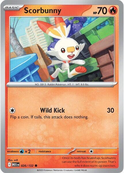 Scorbunny - 026/132 - ME01: Mega Evolution (MEG) - Normal - Pokemon TCG Card