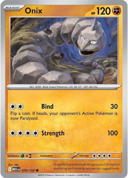 Onix - 070/132 - ME01: Mega Evolution (MEG) - Normal - Pokemon TCG Card