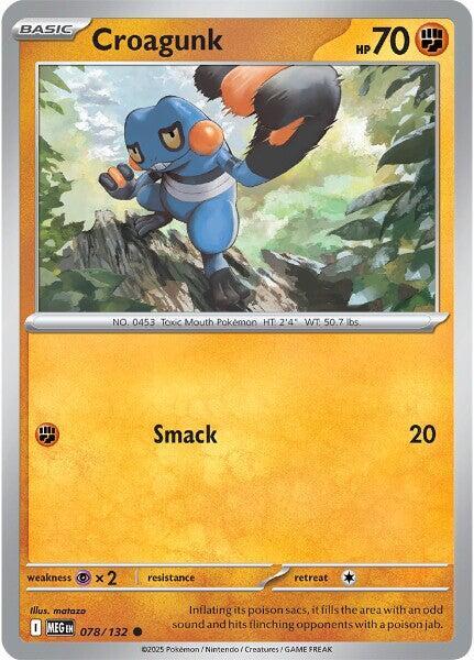 Croagunk - 078/132 - ME01: Mega Evolution (MEG) - Normal - Pokemon TCG Card