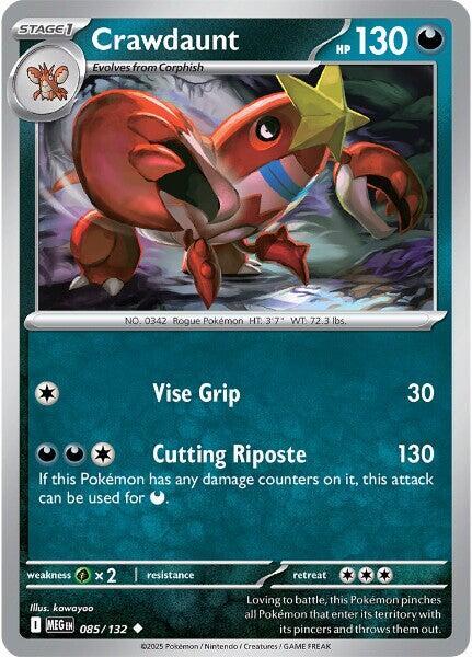 Crawdaunt - 085/132 - ME01: Mega Evolution (MEG) - Normal - Pokemon TCG Card