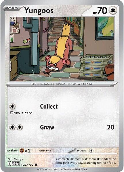 Yungoos - 109/132 - ME01: Mega Evolution (MEG) - Normal - Pokemon TCG Card