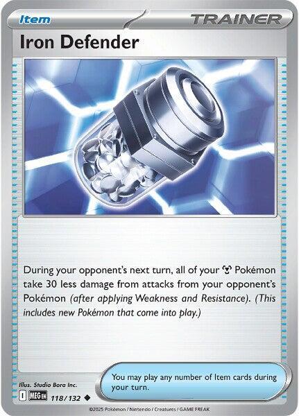 Iron Defender - 118/132 - ME01: Mega Evolution (MEG) - Normal - Pokemon TCG Card