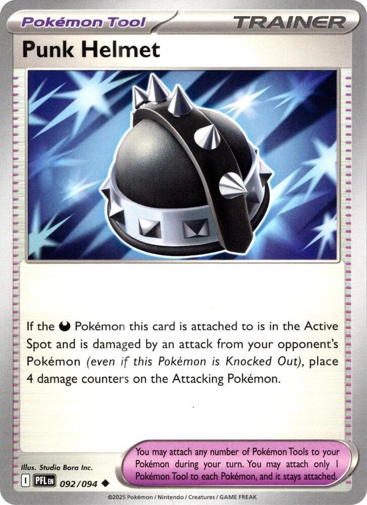 Punk Helmet - 092/094 - ME02: Phantasmal Flames (PFL) - Normal - Pokemon TCG Card