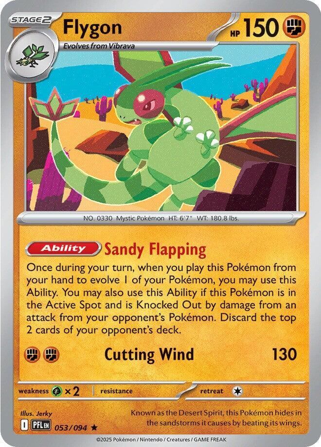 Flygon - 053/094 - ME02: Phantasmal Flames (PFL) - Rare - Holofoil - Pokemon TCG Card