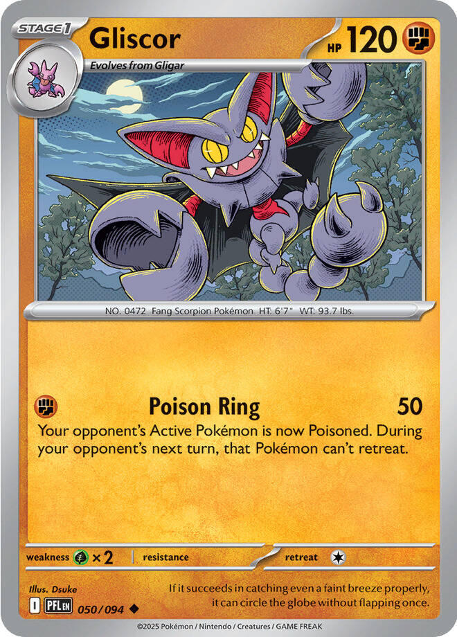 Gliscor - 050/094 - ME02: Phantasmal Flames (PFL) - Normal - Pokemon TCG Card