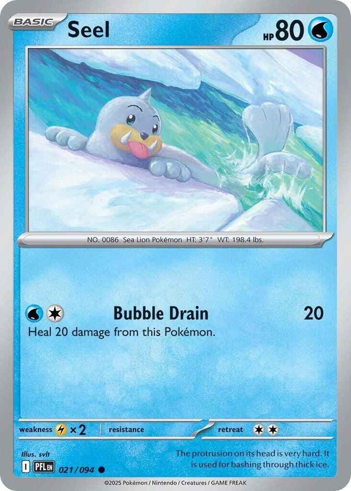 Seel - 021/094 - ME02: Phantasmal Flames (PFL) - Normal - Pokemon TCG Card