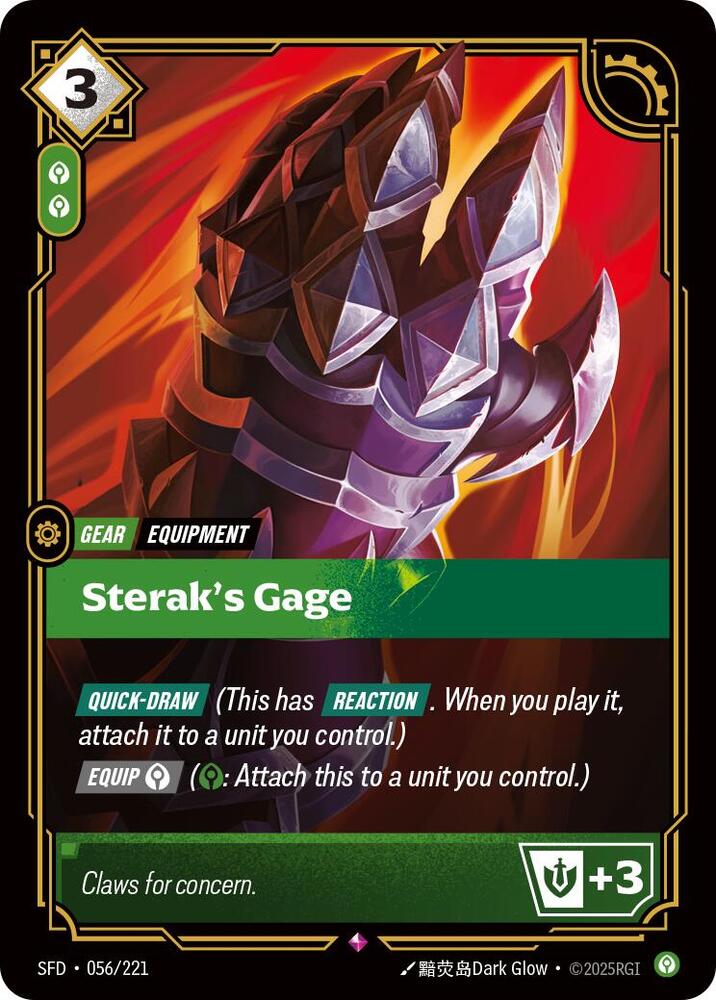 Sterak's Gage - 056/221 - Spiritforged (SFD) - Foil
