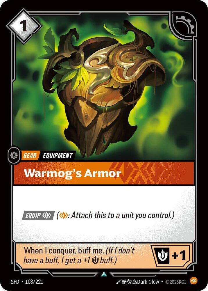 Warmog's Armor - 108/221 - Spiritforged (SFD) - Foil - Riftbound TCG Card