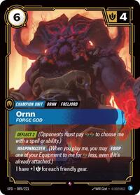 Ornn - Forge God - 085/221 - Spiritforged (SFD) - Foil