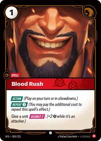 Blood Rush - 003/221 - Spiritforged (SFD) - Normal