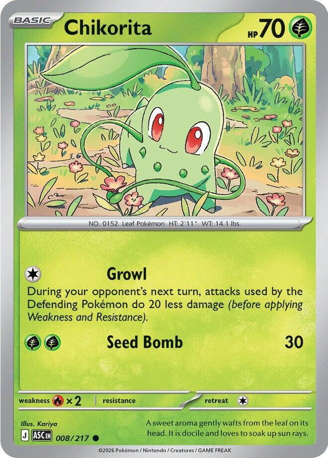 Chikorita - 008/217 - ME: Ascended Heroes (ASC) - Normal - Pokemon TCG Card