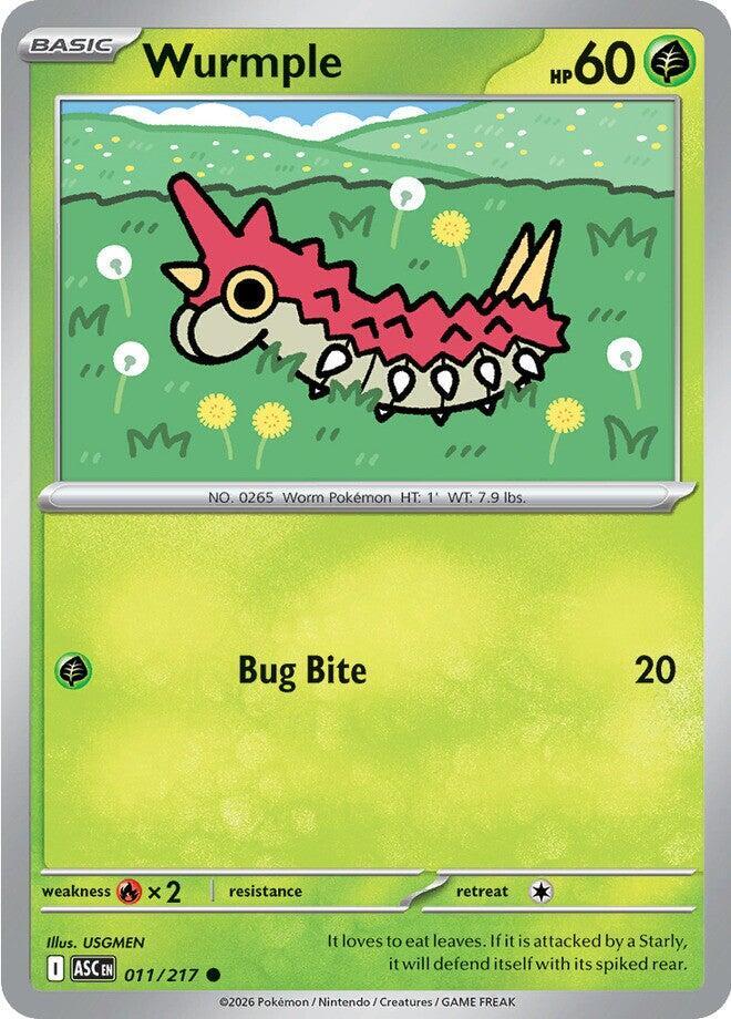Wurmple - 011/217 - ME: Ascended Heroes (ASC) - Normal - Pokemon TCG Card