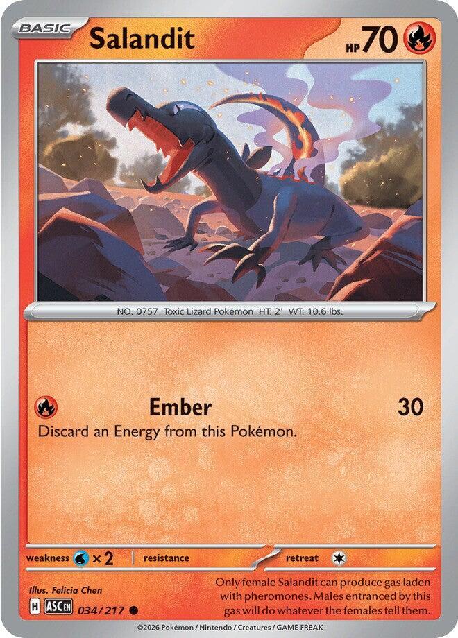 Salandit - 034/217 - ME: Ascended Heroes (ASC) - Normal - Pokemon TCG Card