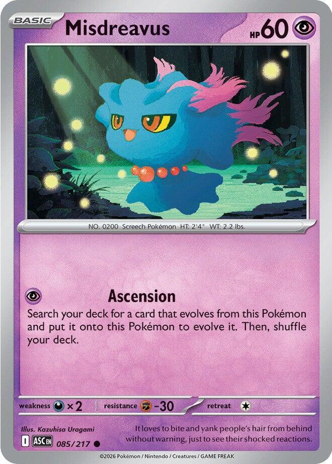 Misdreavus - 085/217 - ME: Ascended Heroes (ASC) - Common - Normal - Pokemon TCG Card