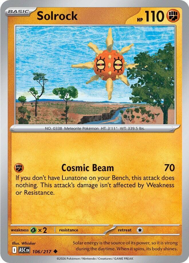 Solrock - 106/217 - ME: Ascended Heroes (ASC) - Normal - Pokemon TCG Card