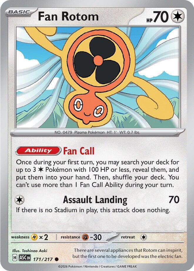 Fan Rotom - 171/217 - ME: Ascended Heroes (ASC) - Common - Normal - Pokemon TCG Card