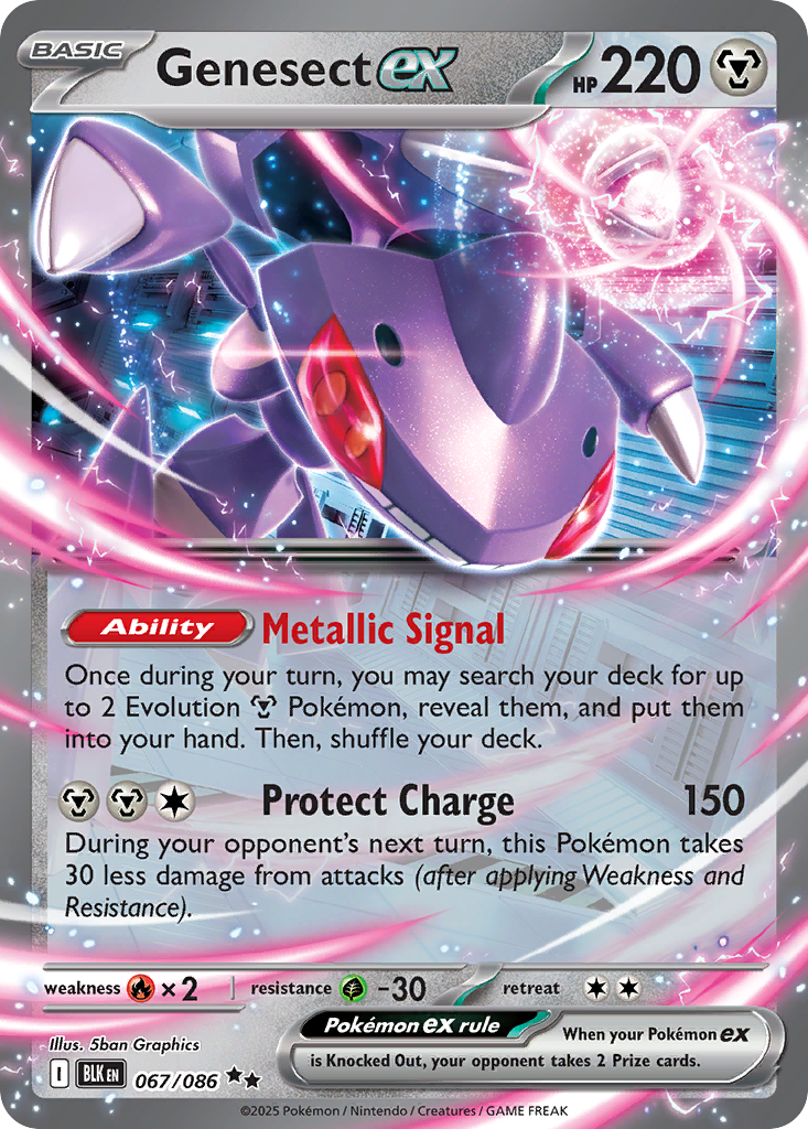 Genesect ex - 67/86 - Scarlet & Violet Black Bolt (BLK)