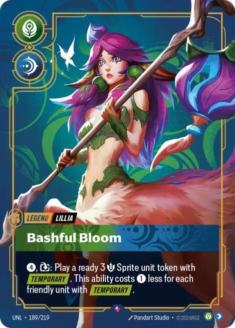 Lillia, Bashful Bloom - 189/219 - Unleashed (UNL) - Foil - Riftbound TCG Card