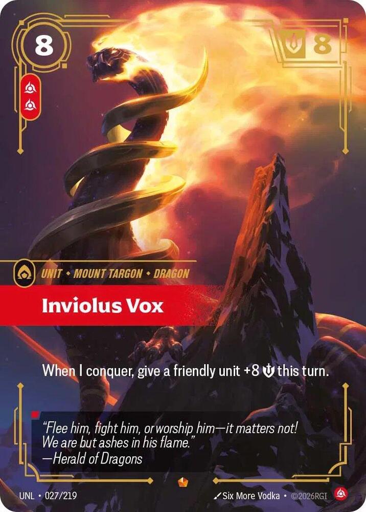 Inviolus Vox - 027/219 - Unleashed (UNL) - Foil - Riftbound TCG Card
