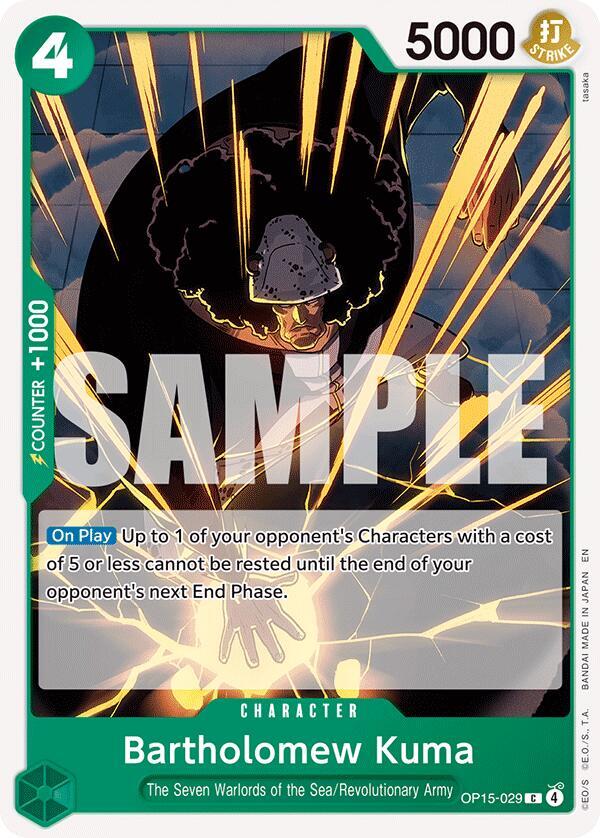 Bartholomew Kuma (OP15-029) - OP15-029 - Adventure on Kami's Island (OP15) - Normal - One Piece TCG Card