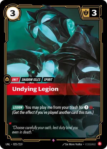 Undying Legion - 025/219 - Unleashed (UNL) - Foil - Riftbound TCG Card