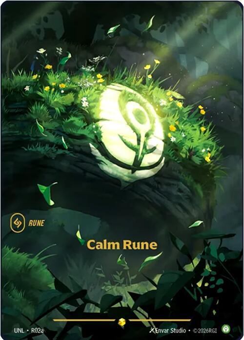 Calm Rune (R02a) - R02a - Unleashed (UNL) - Foil - Riftbound TCG Card