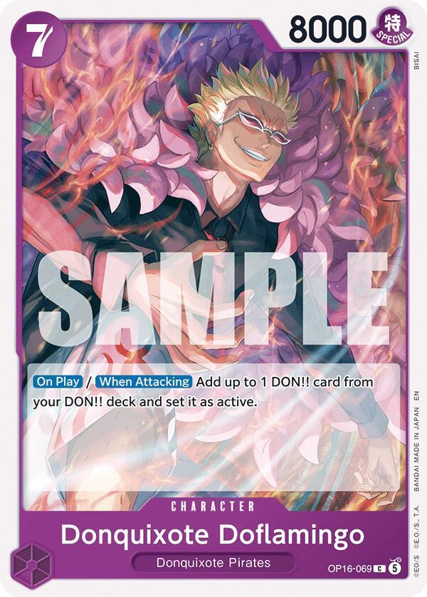 Donquixote Doflamingo (069) - OP16-069 - The Time of Battle (OP16) - Normal - One Piece TCG Card