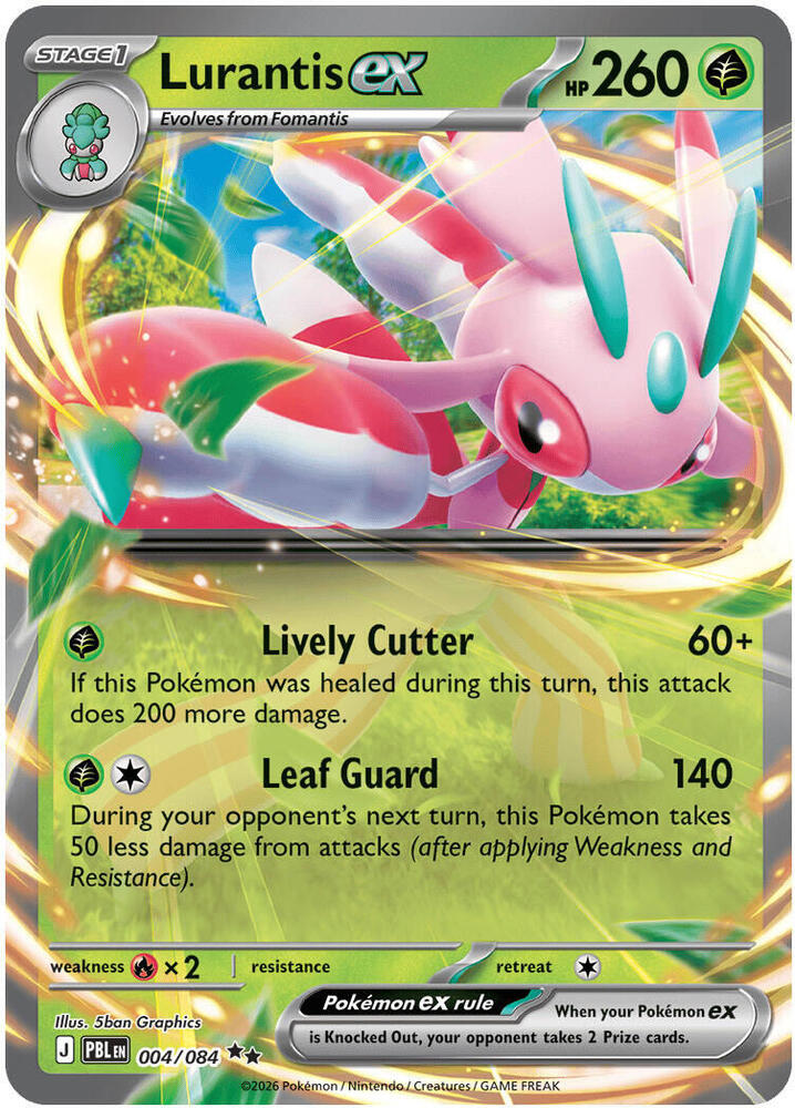 Lurantis ex - 004/084 - ME05: Pitch Black (PBL) - Double Rare - Holofoil - Pokemon TCG Card