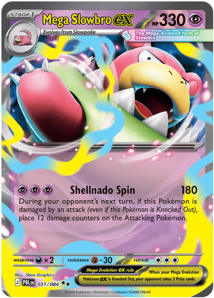 Mega Slowbro ex - 031/084 - ME05: Pitch Black (PBL) - Holofoil - Pokemon TCG Card