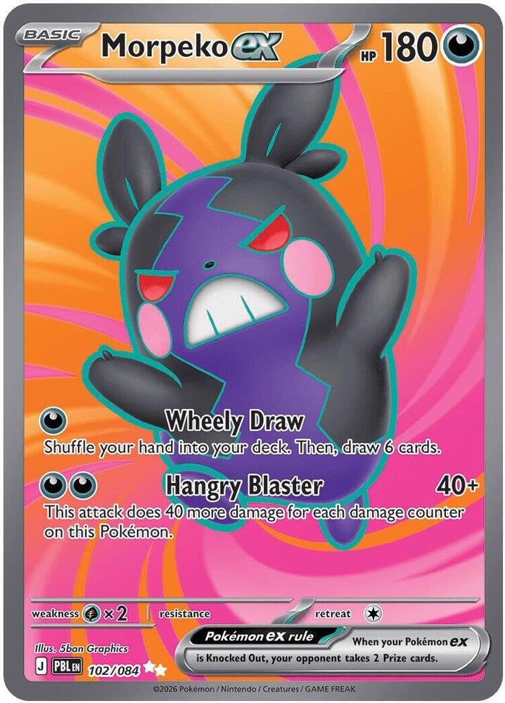 Morpeko ex - 102/084 - ME05: Pitch Black (PBL) - Ultra Rare - Holofoil - Pokemon TCG Card