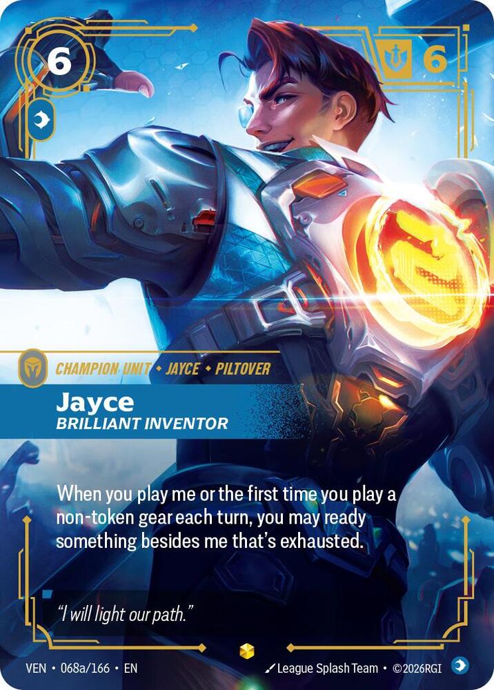 Jayce - Brilliant Inventor (Alternate Art) - 068a/166 - Vendetta (VEN) - Foil