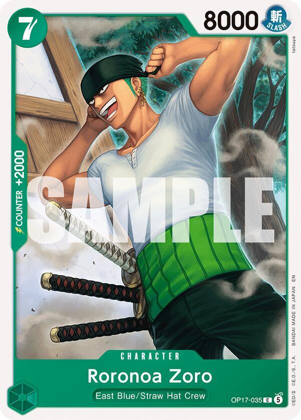 Roronoa Zoro (035) - OP17-035 - The World's Strongest Warriors (OP17) - Normal - One Piece TCG Card