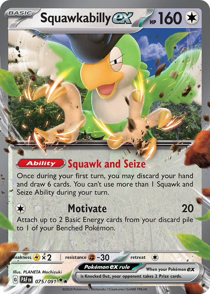 Squawkabilly ex - 75/91 - Scarlet & Violet Paldean Fates (undefined)