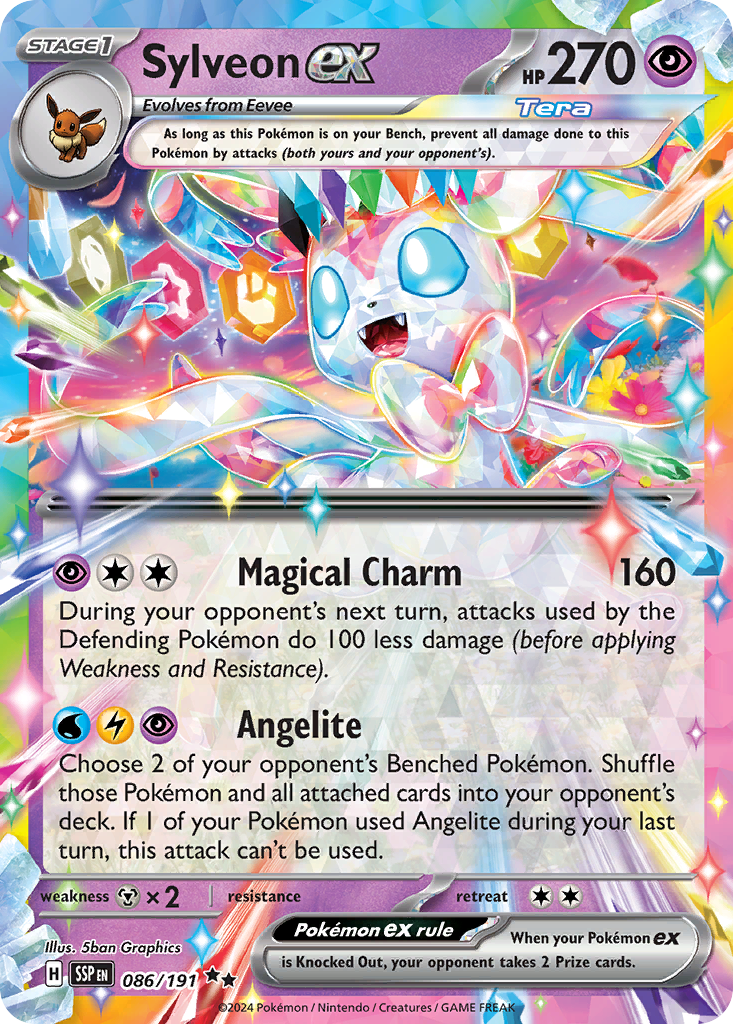 Sylveon ex - 86/191 - Scarlet & Violet Surging Sparks (SSP)