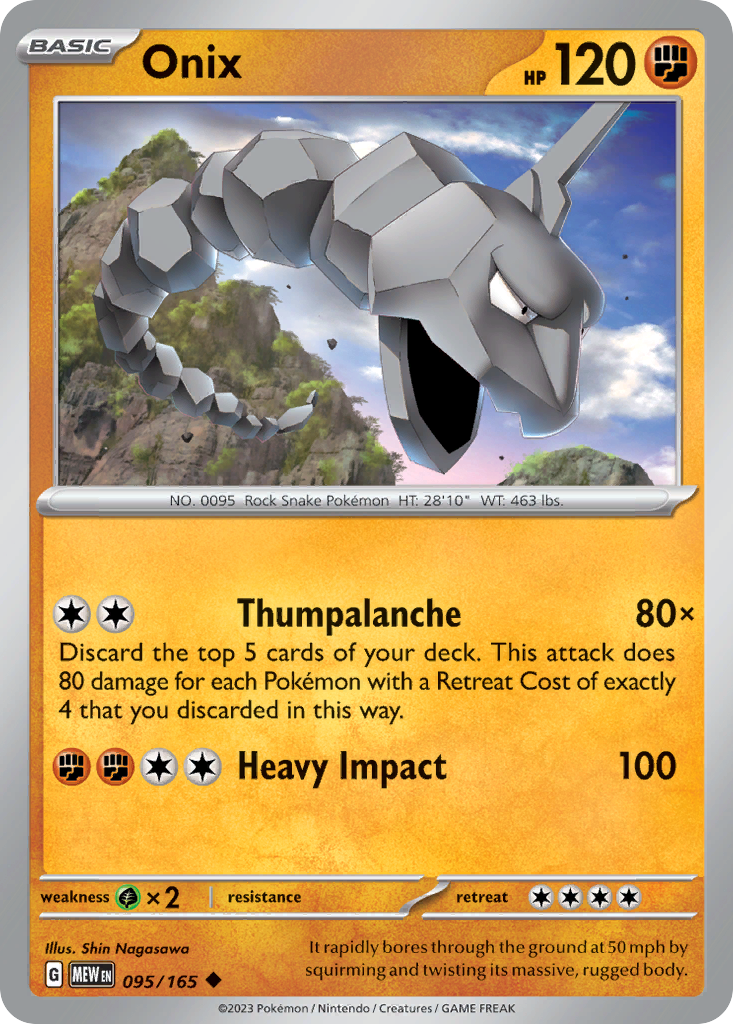 Onix - 95/165 - Scarlet & Violet 151 (undefined) - Reverse Holofoil