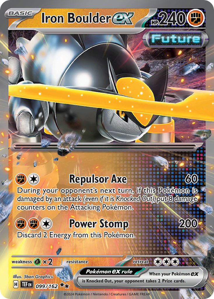 Iron Boulder ex - 99/162 - Scarlet & Violet Temporal Forces (TEF)