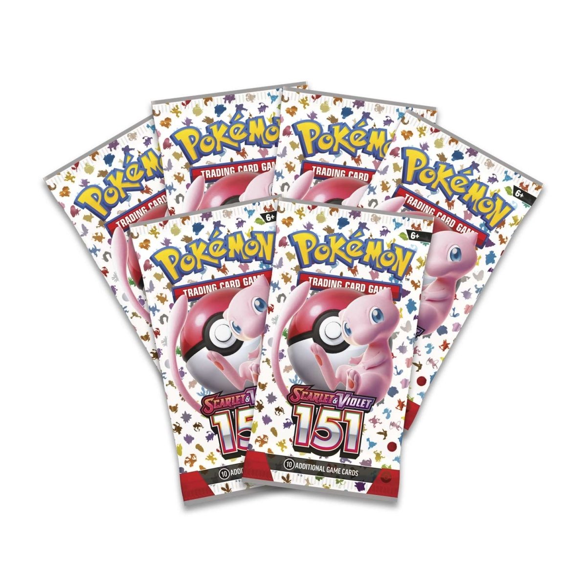 contents of a pokemon 151 booster bundle containing 6 packs