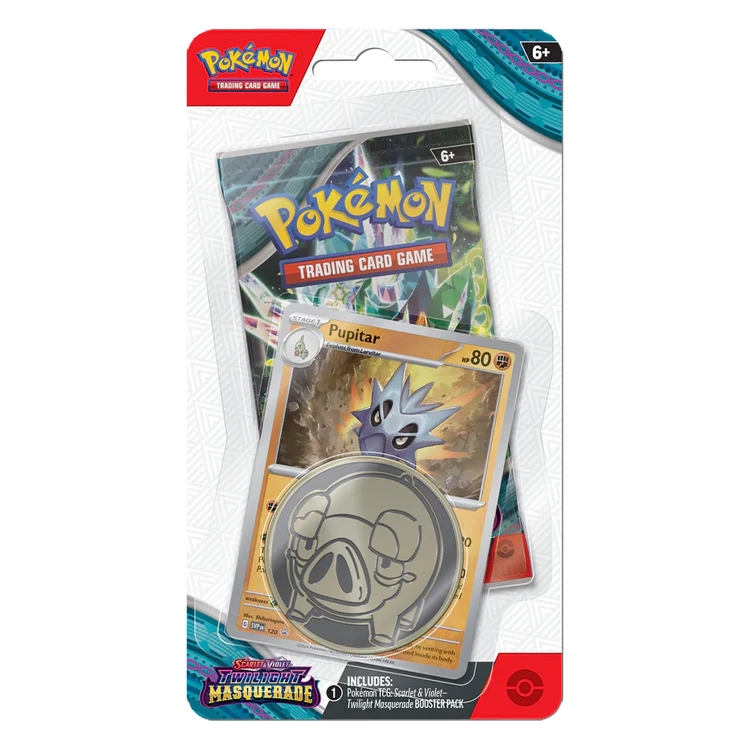 Pokemon Twilight Masquerade Pupitar Checklane Blister