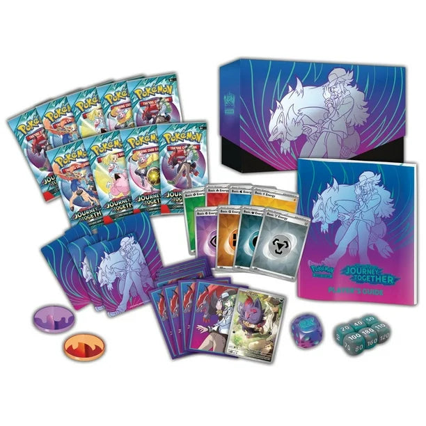 contents within a journey together pokemon elite trainer box