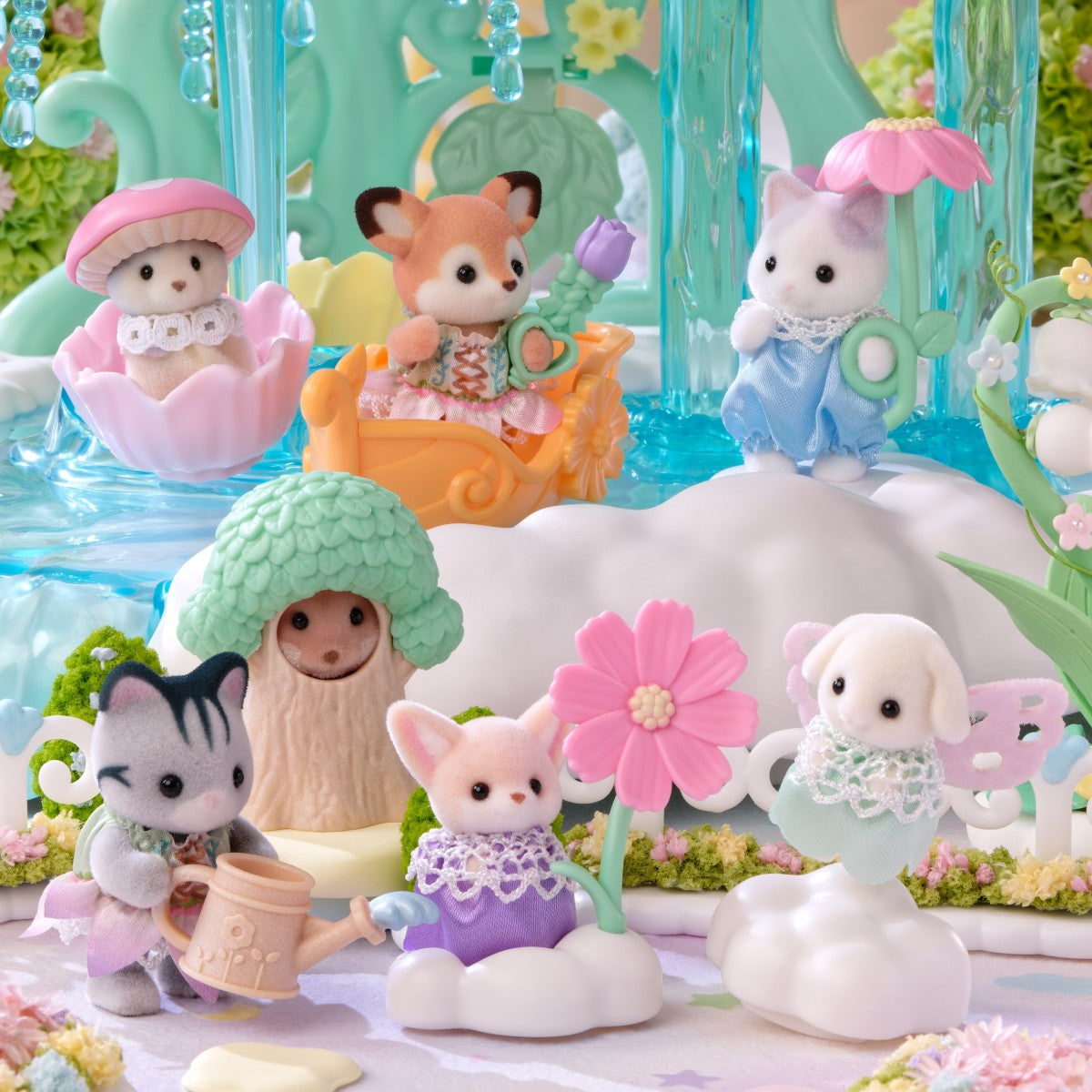 calico critters baby blooming friends promotional image displayed