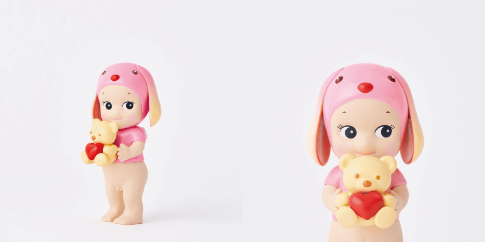 sonny angel cuddly bear pink lop ear